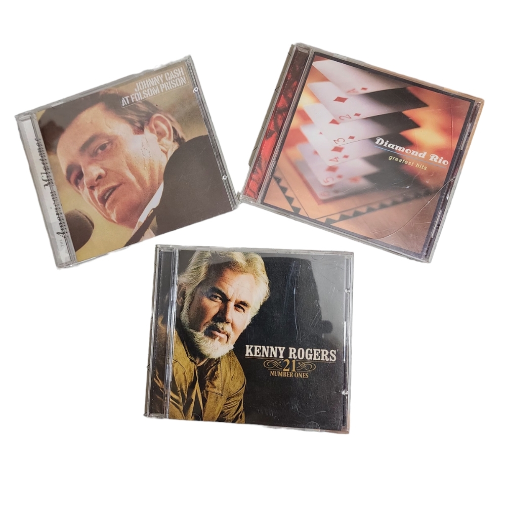 COPY - 3 CDs Johnny Cash, Kenny Rogers, diamond Rio C